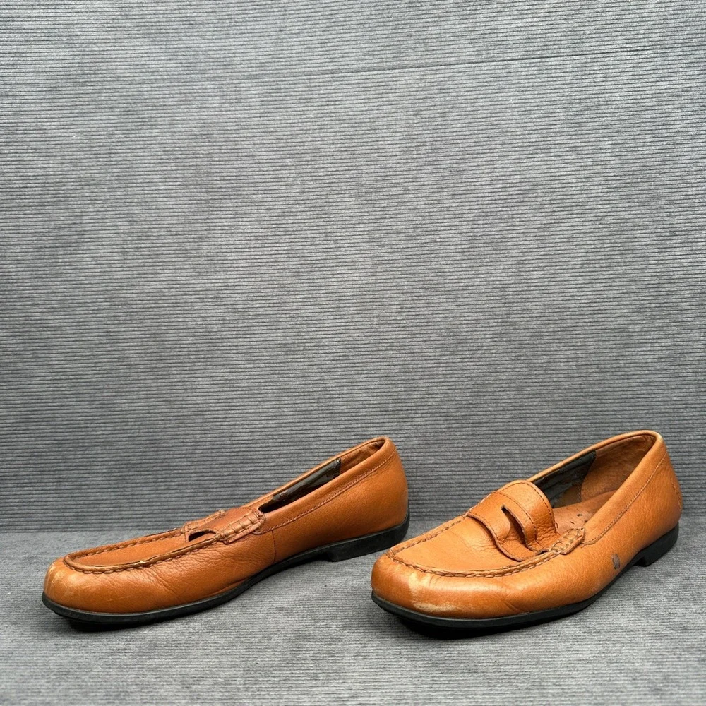 Polo Ralph Lauren Adante Tan Leather Penny Loafers Mens 9D‎ Brown Slip On Shoes